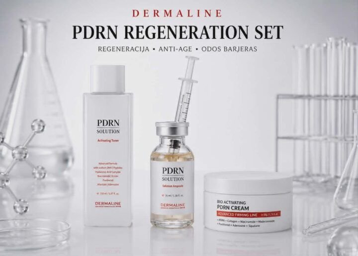 DERMALINE PDRN regeneruojantis rinkinys 3 žingsnių