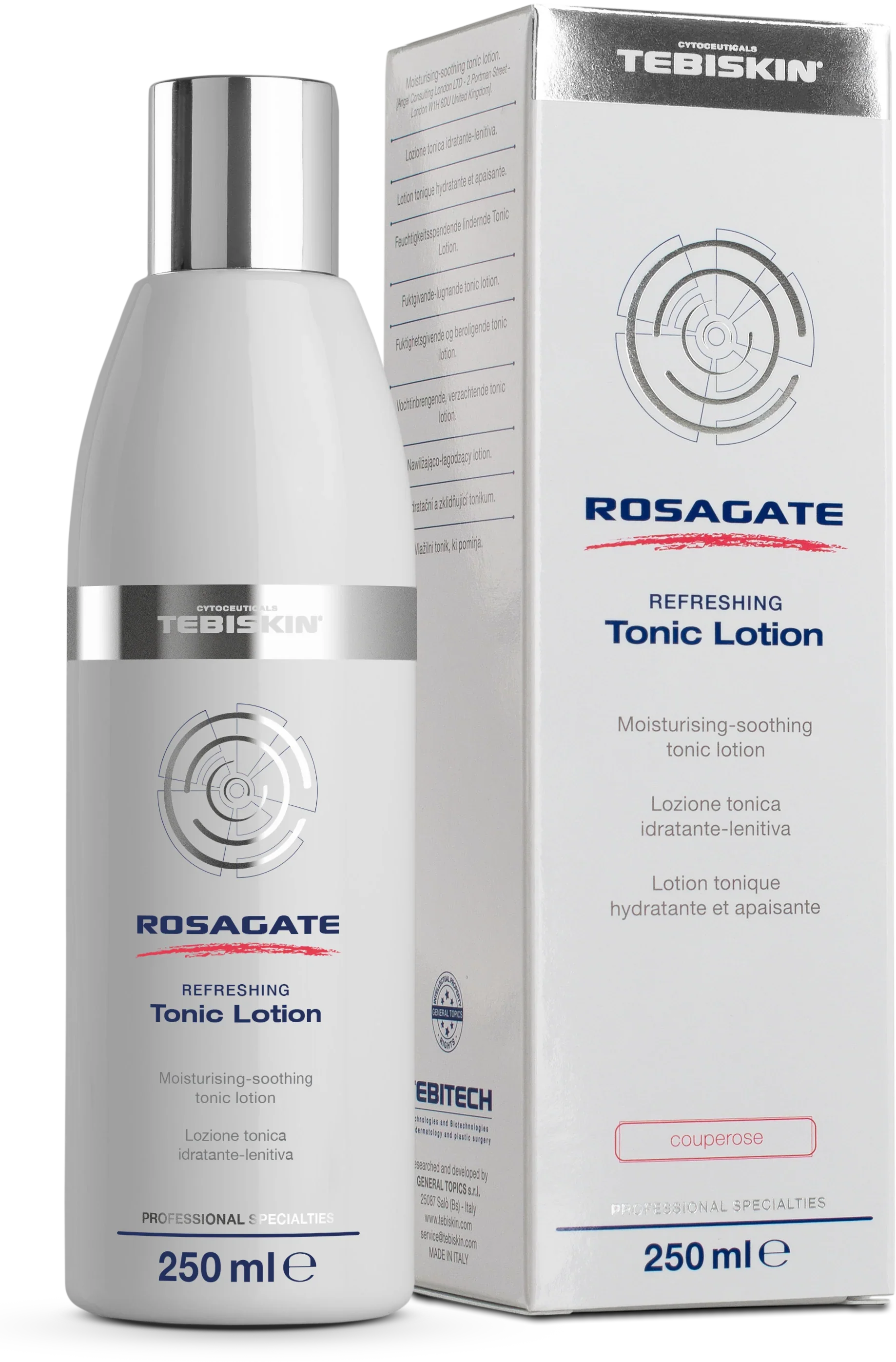 Tebiskin Rosagate Refreshing tonikas rožinei kuperozei jautriai odai 250 ml | Jovi Esthetic