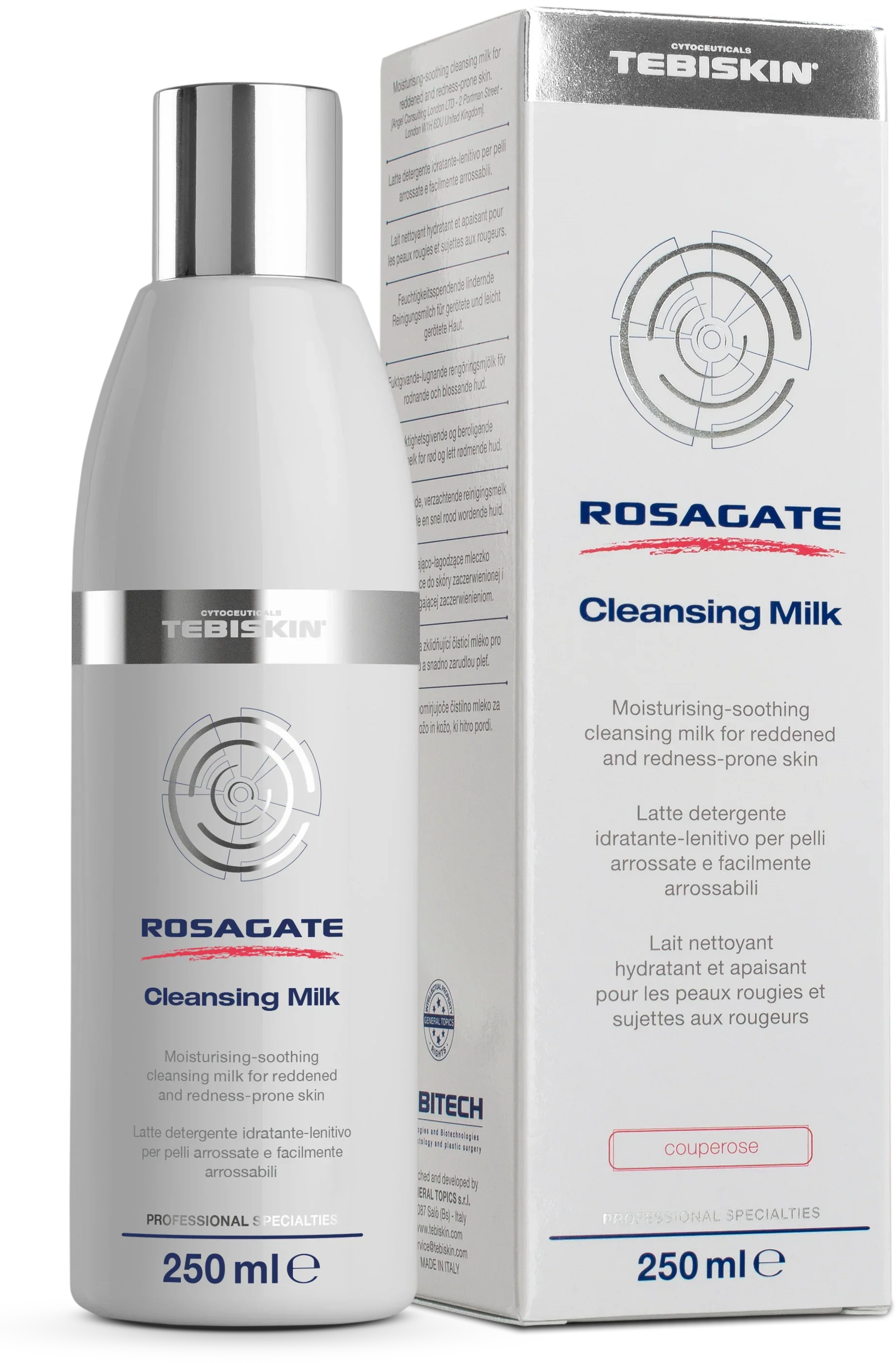 Tebiskin Rosagate valomasis pienelis rozinei kuperozei odai 250 ml | Jovi Esthetic
