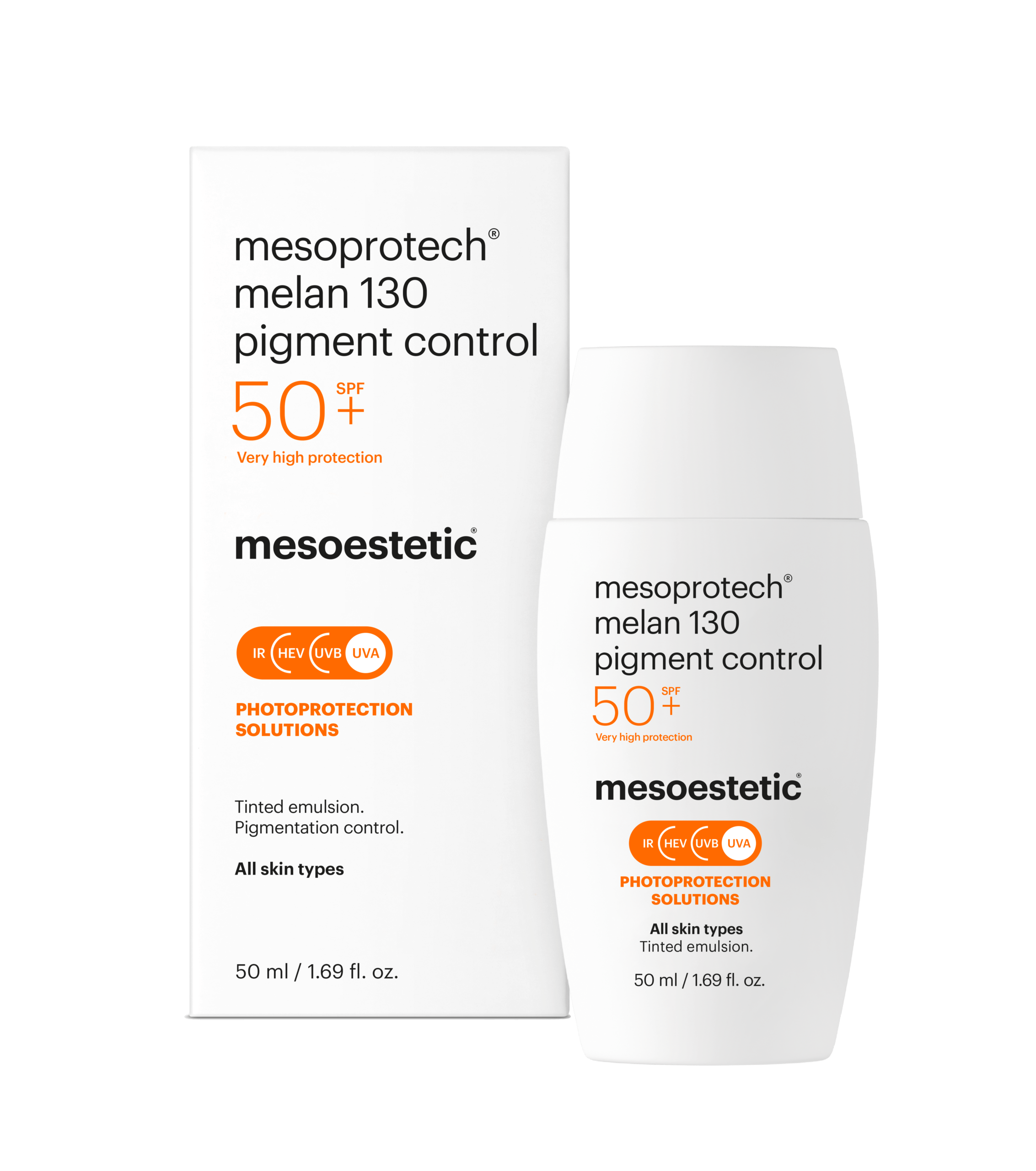 Mesoestetic Apsauginė priemonė SPF50 su spalva, 50ml 50ml | Jovi Esthetic