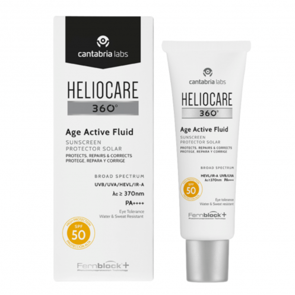Heliocare 360 Age Active fluidas SPF50 priesingejimui 50 ml | Jovi Esthetic