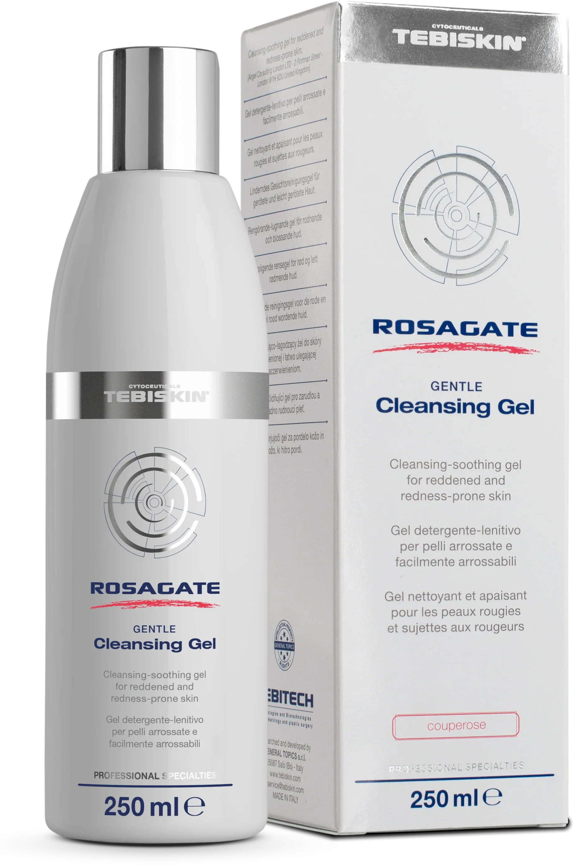 Tebiskin Rosagate Gentle Cleansing Gel prausiklis rozinei jautriai odai 250 ml | Jovi Esthetic