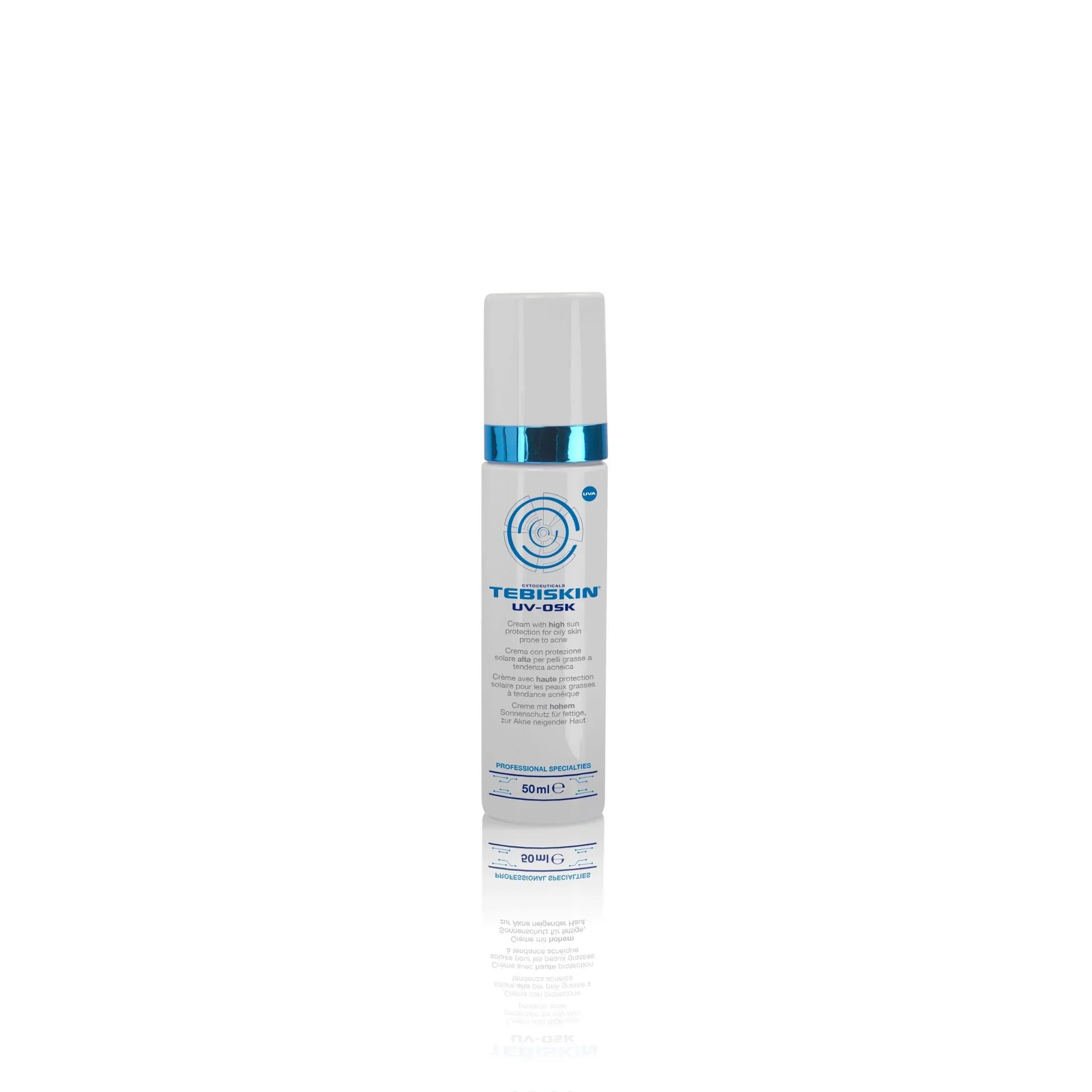 Tebiskin UV-OSK SPF30 apsauginis kremas riebiai akne linkusiai odai 50 ml | Jovi Esthetic