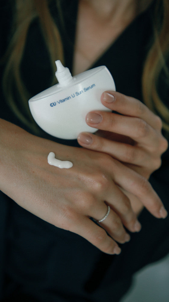 Cuskin apsauginis serumas SPF50 tekstura | Jovi Esthetic